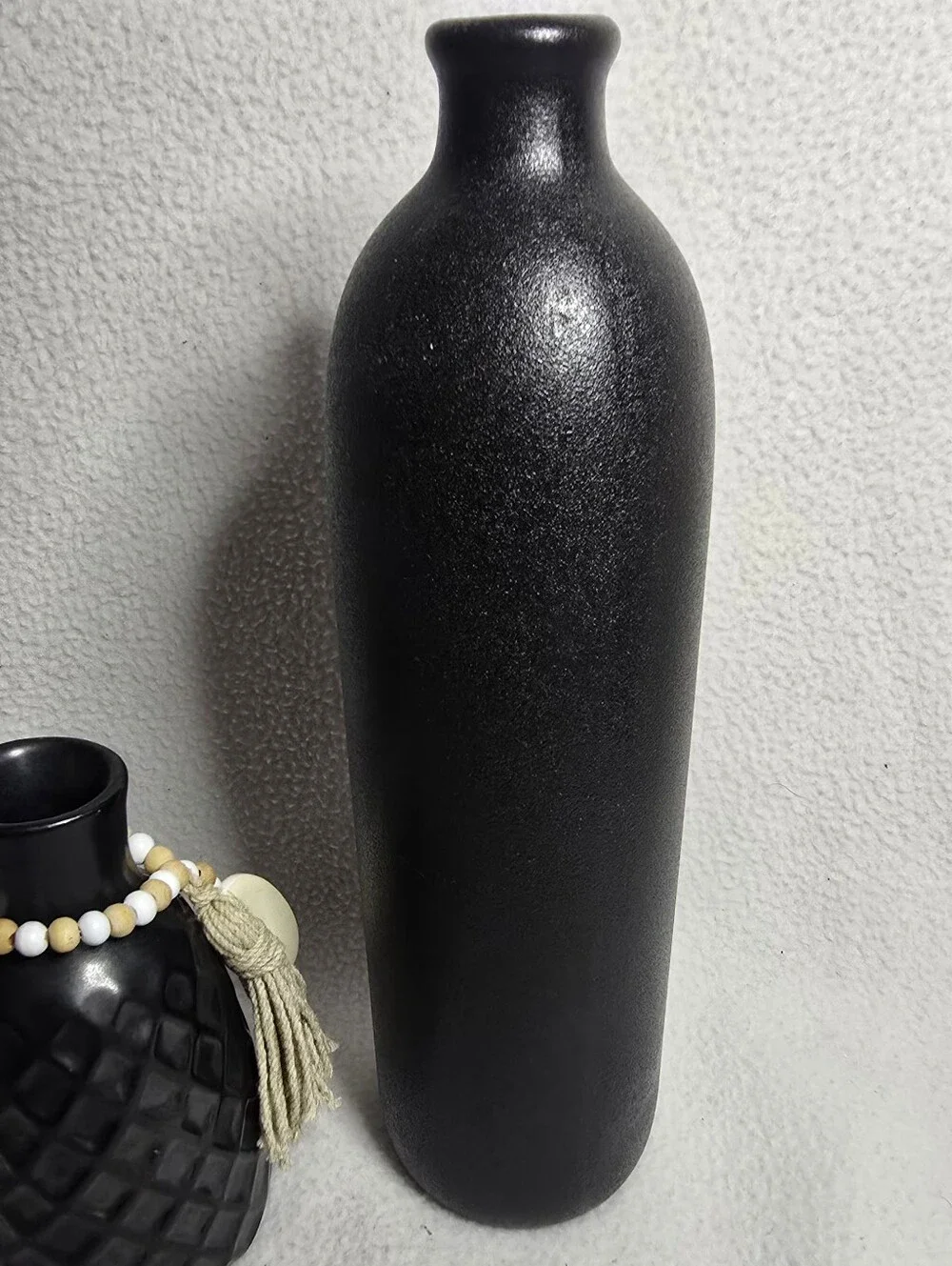Black Decorative Ceramic Vases Set - Modern Home Accents